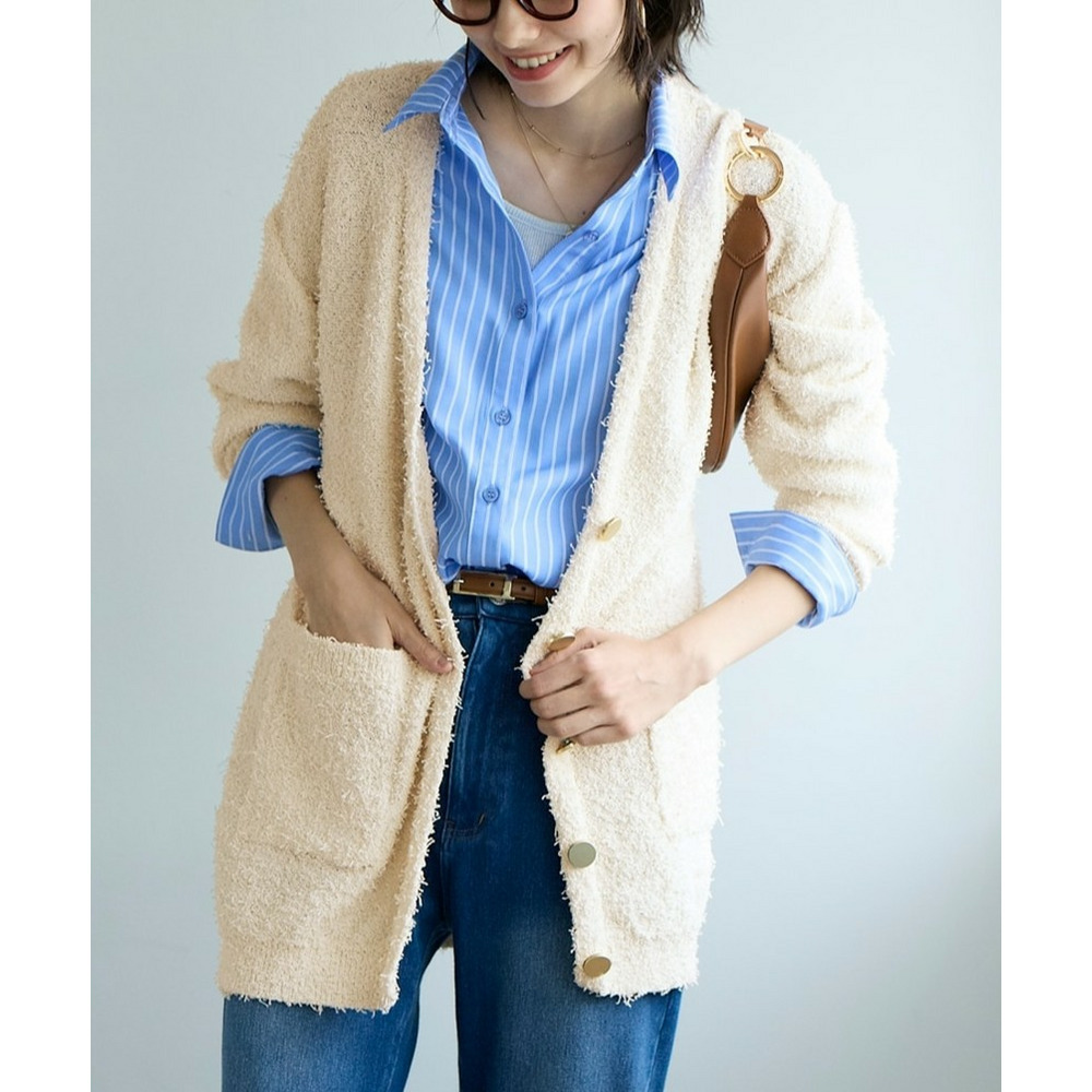 テープヤーンカーディガン 大きいサイズ