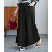 綿１００％ダブルガーゼガウチョパンツ（ゆったりヒップ） 大きいサイズ