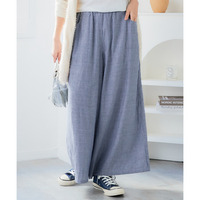 綿１００％ダブルガーゼガウチョパンツ（ゆったりヒップ） 大きいサイズ