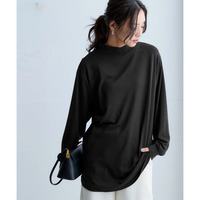 新色登場！ソフトニットフリースハイネックゆるシルエットチュニック 大きいサイズ