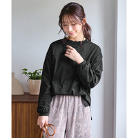 綿混カギ針ネックソフトカットソー 大きいサイズ