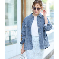 ライトオンスゆるシルエットデニムジャケット 大きいサイズ