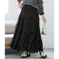 シアープリーツティアードスカート（ゆったりヒップ） 大きいサイズ