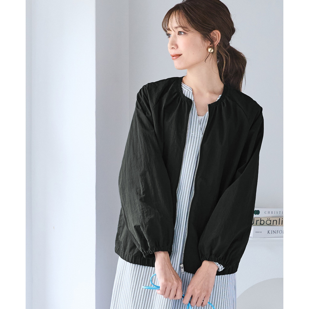 ノーカラージャケット 大きいサイズ1