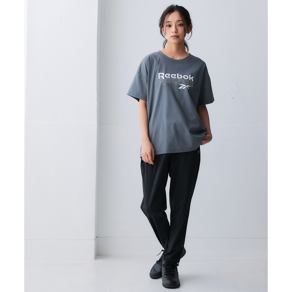 シンプルロゴテーパードパンツ(UVカット・吸汗速乾・形態安定)(リーボック) 大きいサイズ10