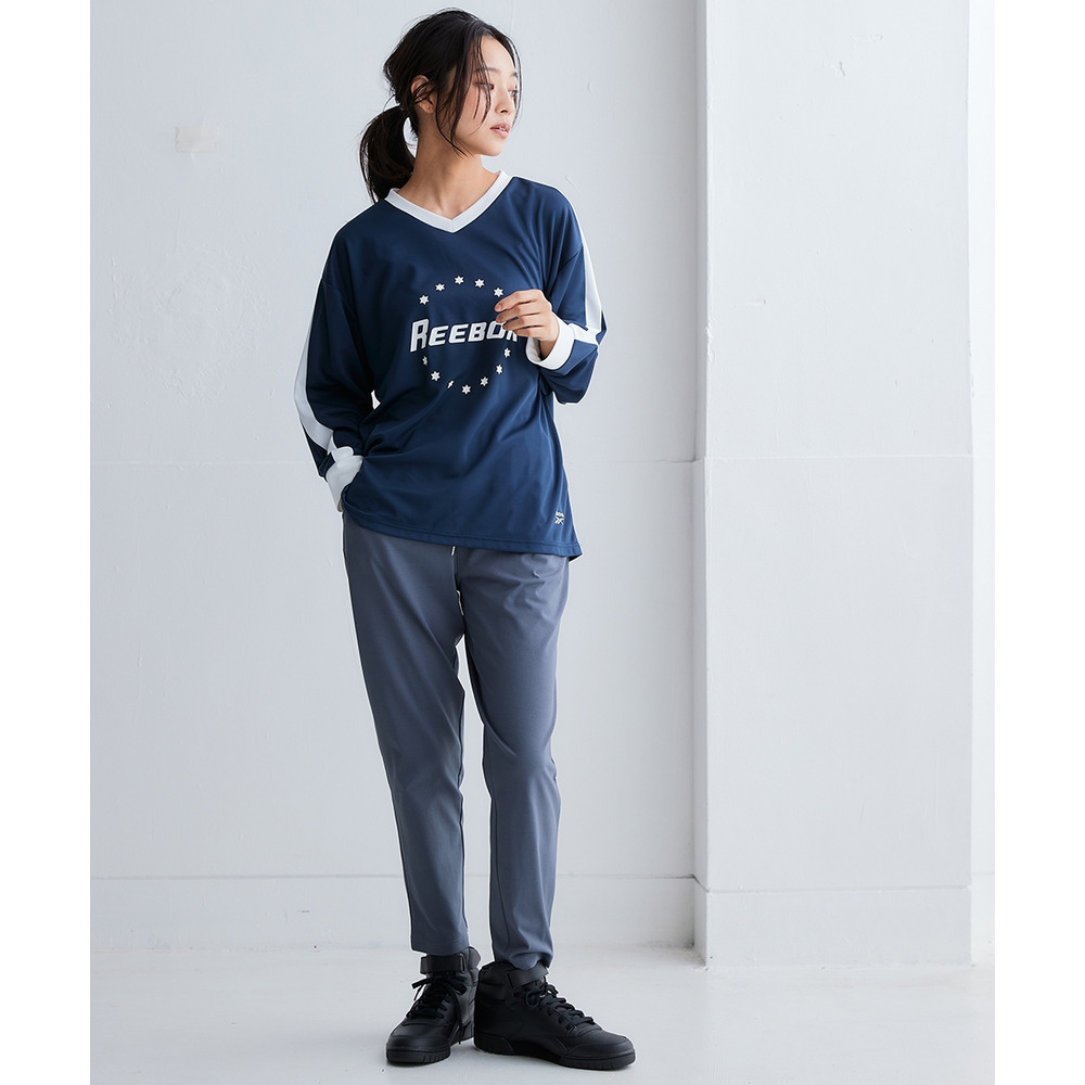 シンプルロゴテーパードパンツ(UVカット・吸汗速乾・形態安定)(リーボック) 大きいサイズ13