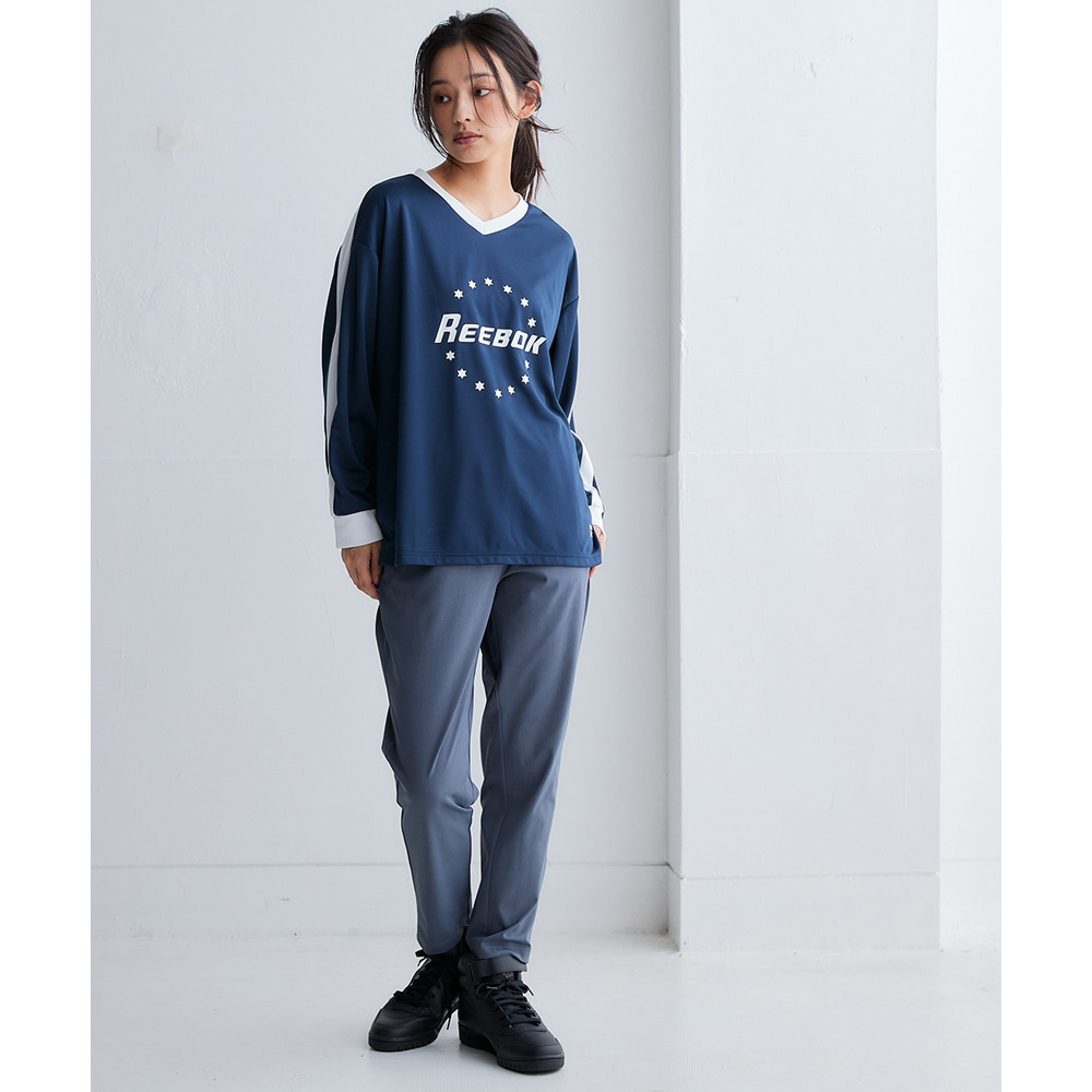 シンプルロゴテーパードパンツ(UVカット・吸汗速乾・形態安定)(リーボック) 大きいサイズ14