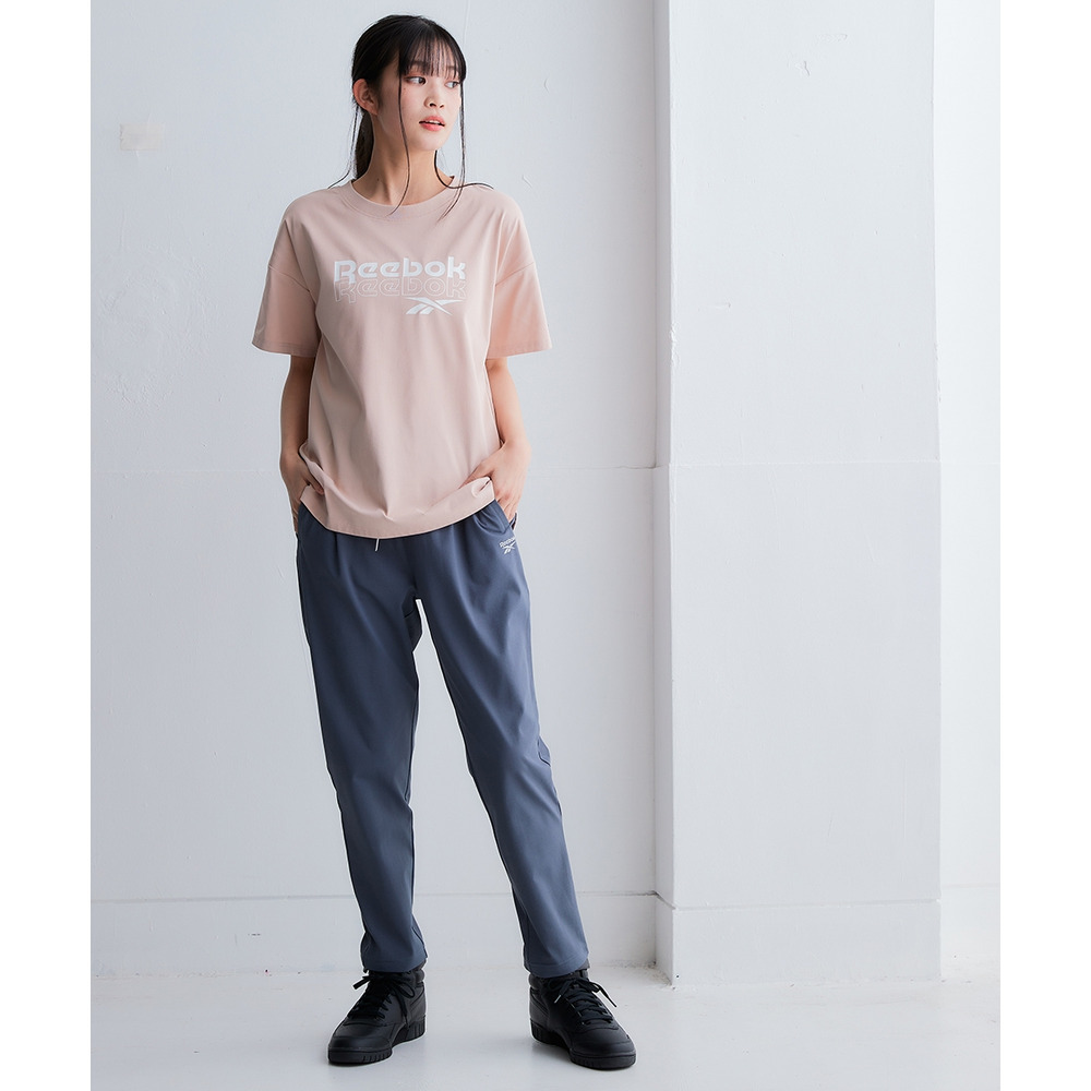 シンプルロゴテーパードパンツ(UVカット・吸汗速乾・形態安定)(リーボック) 大きいサイズ15