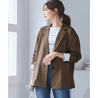 しわになりにくいゆるシルエットストレッチライトジャケット 大きいサイズ