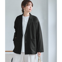 しわになりにくいゆるシルエットストレッチライトジャケット 大きいサイズ