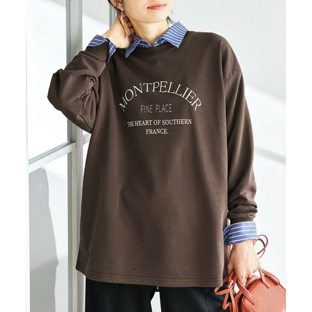 ゆるシルエットプリントスウェットトレーナー 大きいサイズ