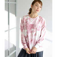 タイダイ風プリントアップリケプルオーバー 大きいサイズ