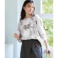 タイダイ風プリントアップリケプルオーバー 大きいサイズ