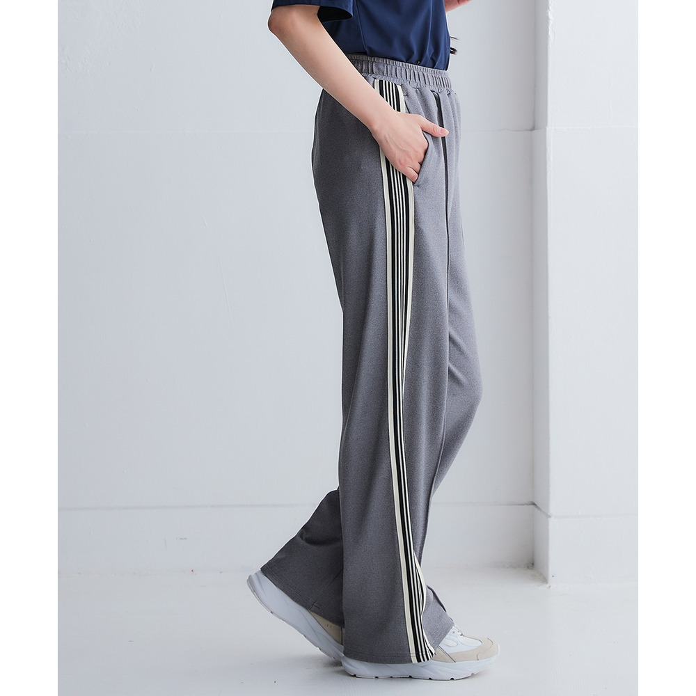 サイドライン多機能ストレートパンツ(UVカット・吸汗速乾・抗菌防臭・毛玉対策) 大きいサイズ21