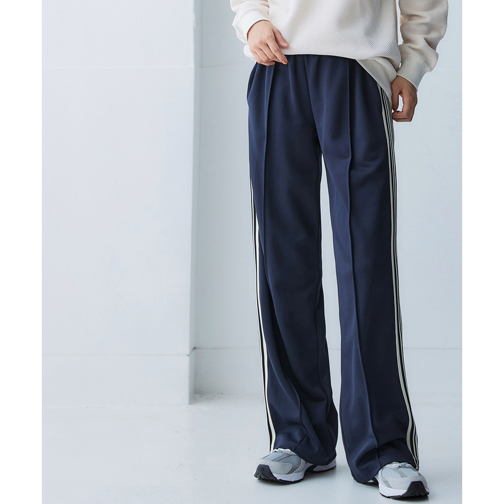 サイドライン多機能ストレートパンツ(UVカット・吸汗速乾・抗菌防臭・毛玉対策) 大きいサイズ1