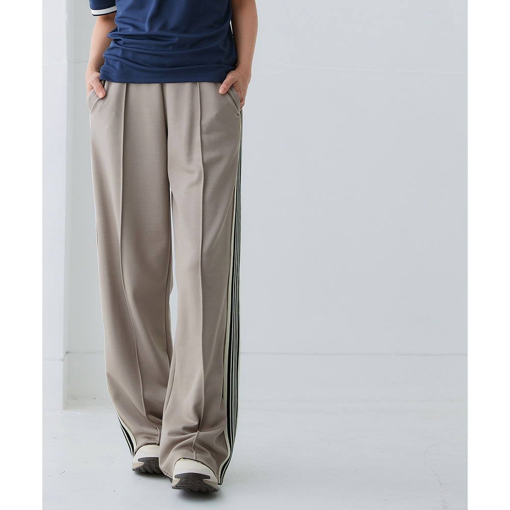 サイドライン多機能ストレートパンツ(UVカット・吸汗速乾・抗菌防臭・毛玉対策) 大きいサイズ1