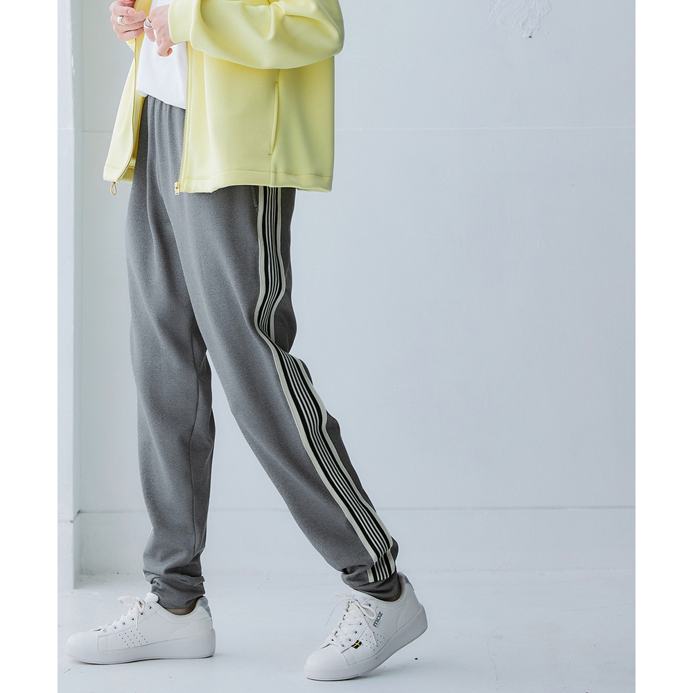 サイドライン多機能ジョガーパンツ(UVカット・吸汗速乾・抗菌防臭・毛玉対策) 大きいサイズ1
