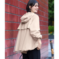 ゆるシルエットＡラインバックチュールパーカー 大きいサイズ