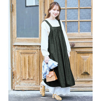 綿100％デニムサロペットジャンバースカート 大きいサイズ