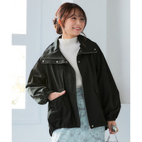 スタンドカラーブルゾン（はっ水・防花粉・ＵＶカット） 大きいサイズ