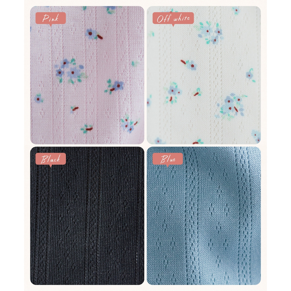 パターンメッシュアンサンブル(カーディガン+5分袖Tシャツ) 大きいサイズ9