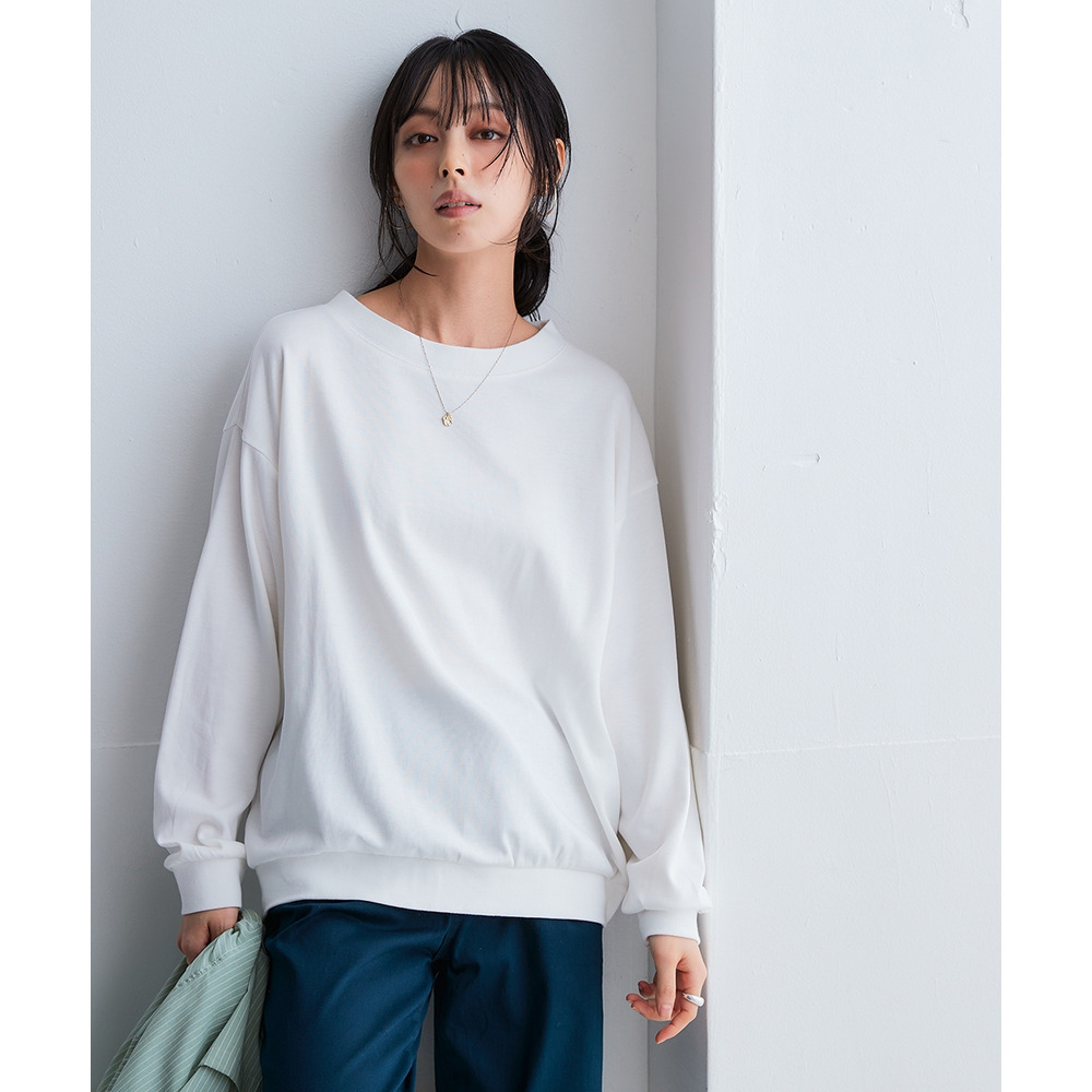 綿100%スムースゆるシルエットプルオーバー 大きいサイズ13
