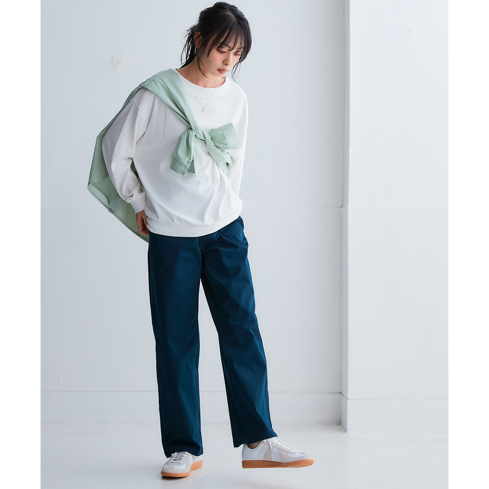 綿100%スムースゆるシルエットプルオーバー 大きいサイズ14