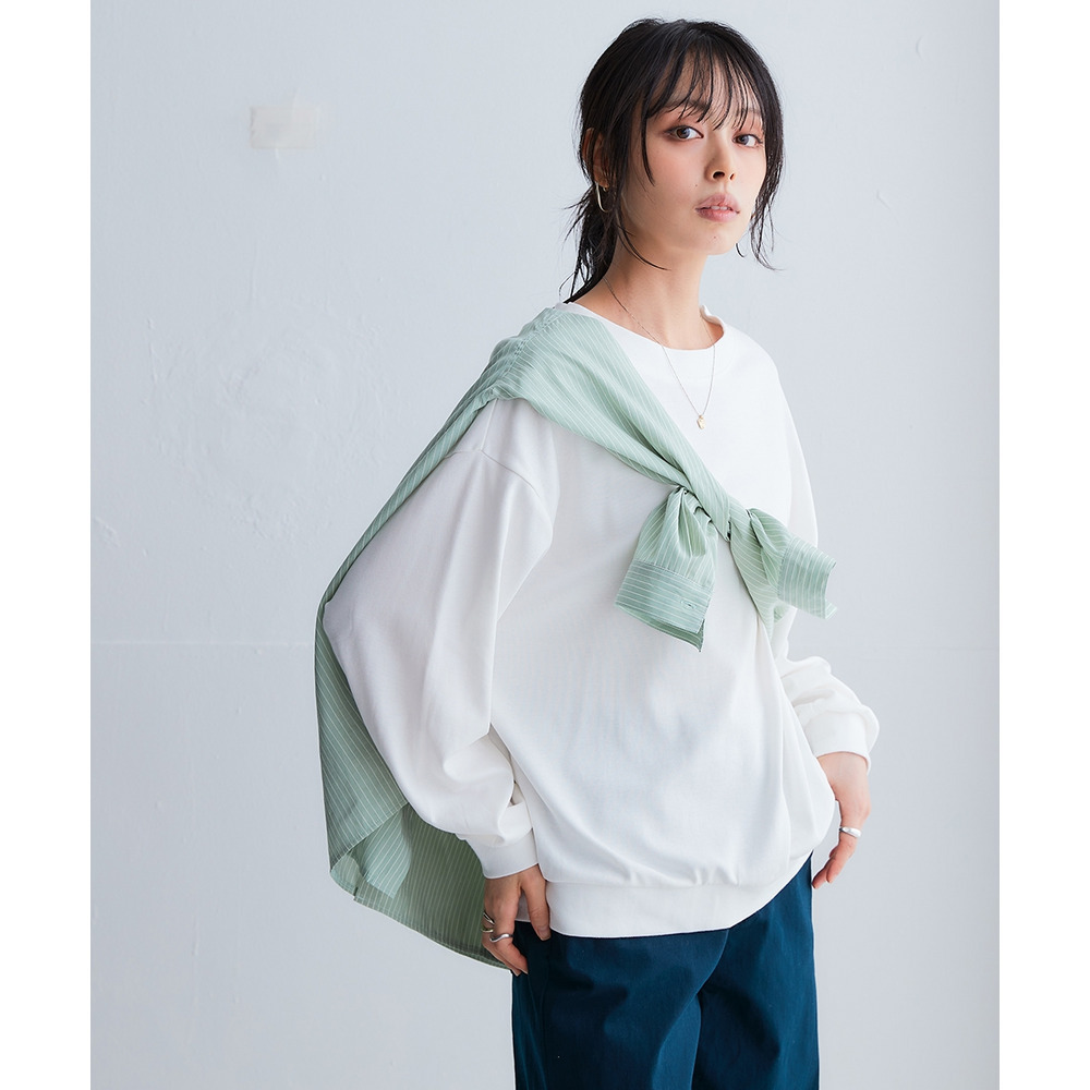 綿100%スムースゆるシルエットプルオーバー 大きいサイズ15