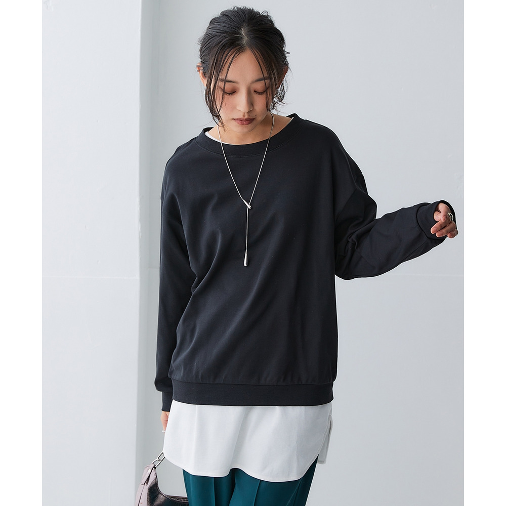 綿100%スムースゆるシルエットプルオーバー 大きいサイズ16