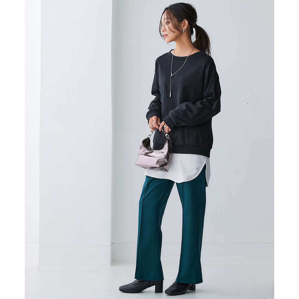 綿100%スムースゆるシルエットプルオーバー 大きいサイズ18