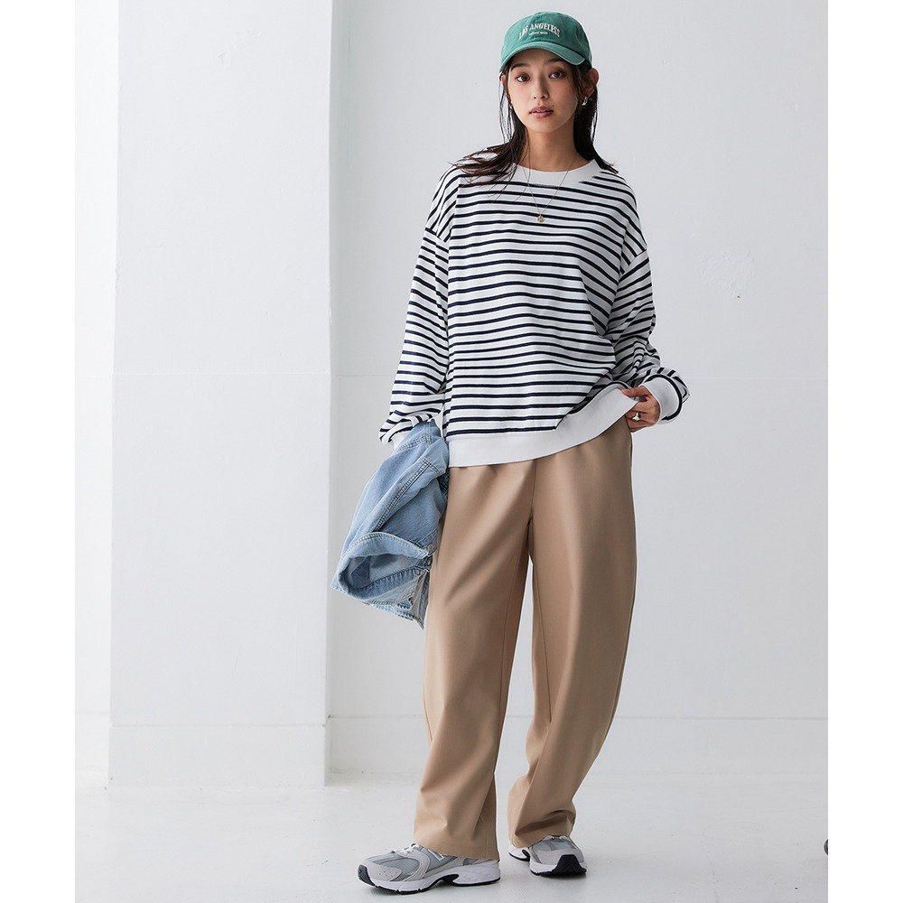 綿100%スムースゆるシルエットプルオーバー 大きいサイズ9