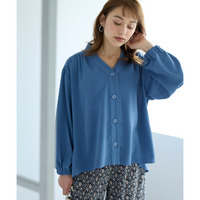 ゆるシルエットバックシャーリングブラウス 大きいサイズ