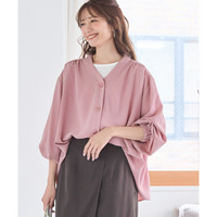 ゆるシルエットバックシャーリングブラウス 大きいサイズ