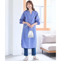 スキッパーシャツワンピース 大きいサイズ