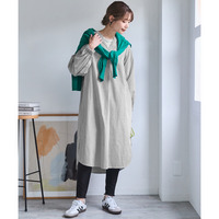 スキッパーシャツワンピース 大きいサイズ