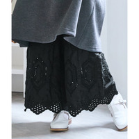 裾刺しゅうがかわいい万能ペチパンツ 大きいサイズ