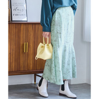 プリントマーメイドスカート（ゆったりヒップ） 大きいサイズ