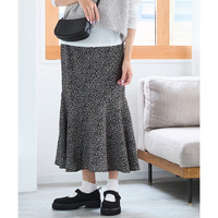 プリントマーメイドスカート（ゆったりヒップ） 大きいサイズ
