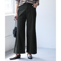 すごのびストレッチツイルワイドパンツ 大きいサイズ