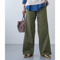 すごのびストレッチツイルワイドパンツ 大きいサイズ