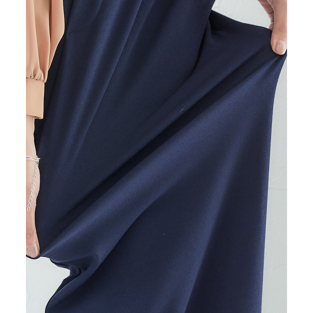 【ジャージーシリーズ】カットソーワイドパンツ(ストレッチ・しわになりにくい・UVカット) 大きいサイズ22