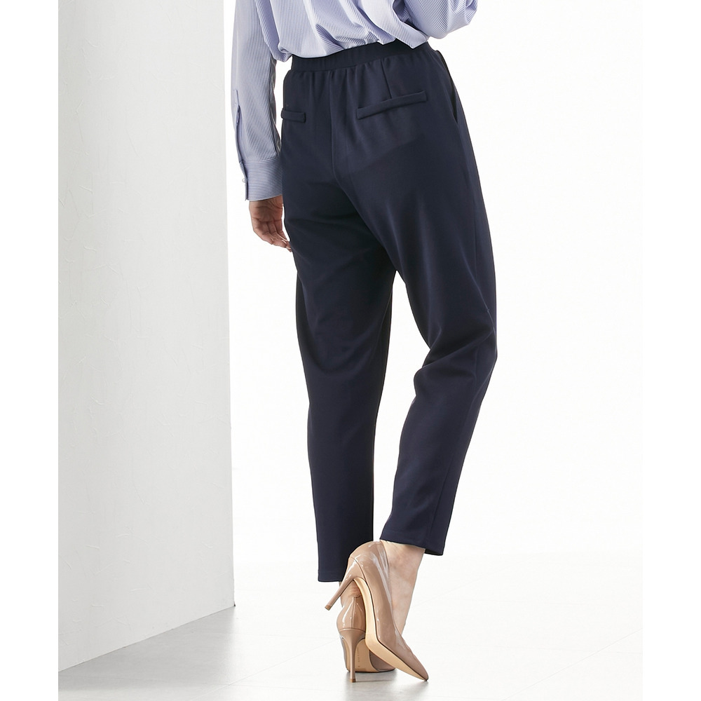 【ジャージーシリーズ】カットソー9分丈テーパードパンツ(ストレッチ・しわになりにくい・UVカット) 大きいサイズ17