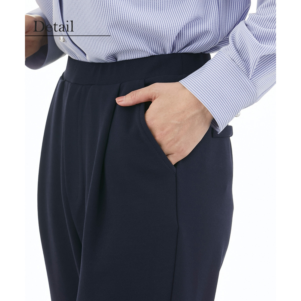 【ジャージーシリーズ】カットソー9分丈テーパードパンツ(ストレッチ・しわになりにくい・UVカット) 大きいサイズ19