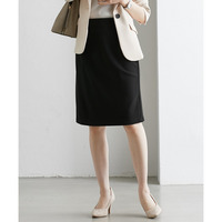 【ジャージーシリーズ】カットソーフロントインタックタイトスカート（ストレッチ・しわになりにくい・UVカット） 大きいサイズ