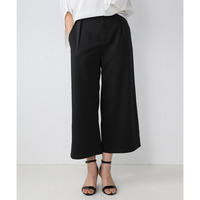 【しわになりにくい・ストレッチ】アンクル丈ワイドパンツ（とろみシリーズ） 大きいサイズ