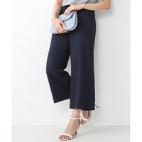 【しわになりにくい・ストレッチ】アンクル丈ワイドパンツ（とろみシリーズ） 大きいサイズ