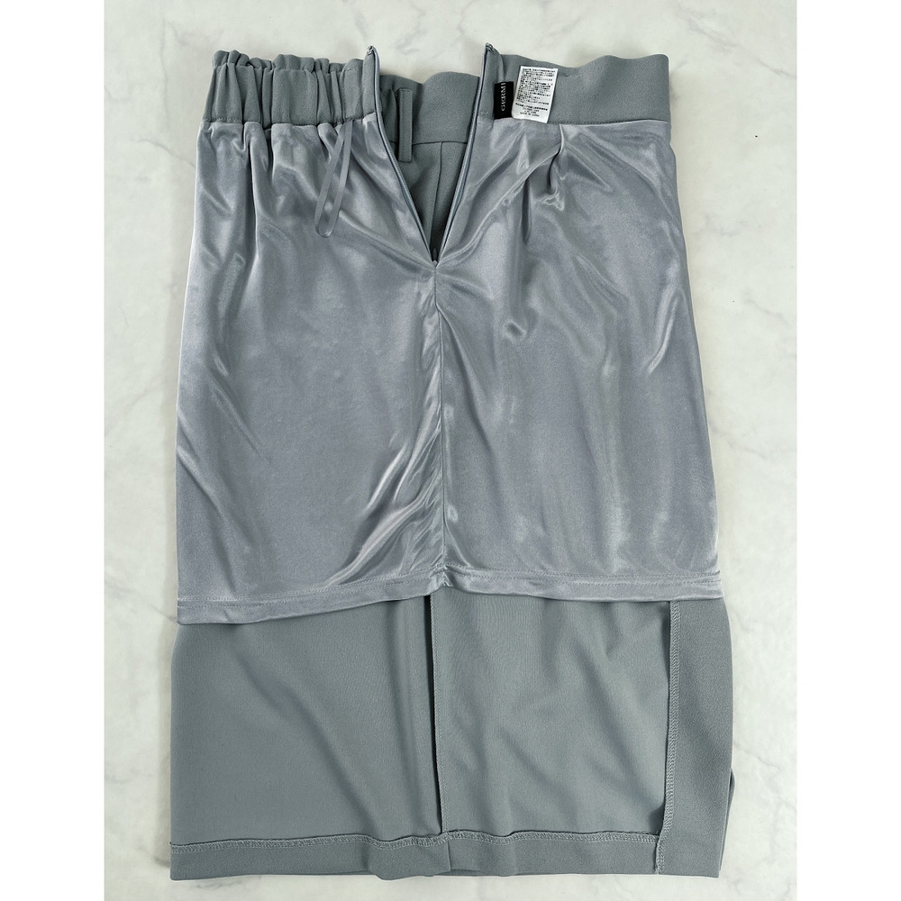 【ジャージーシリーズ】カットソーラップ風タイトスカート(サッシュベルト付)(ストレッチ・しわになりにくい・UVカット) 大きいサイズ24