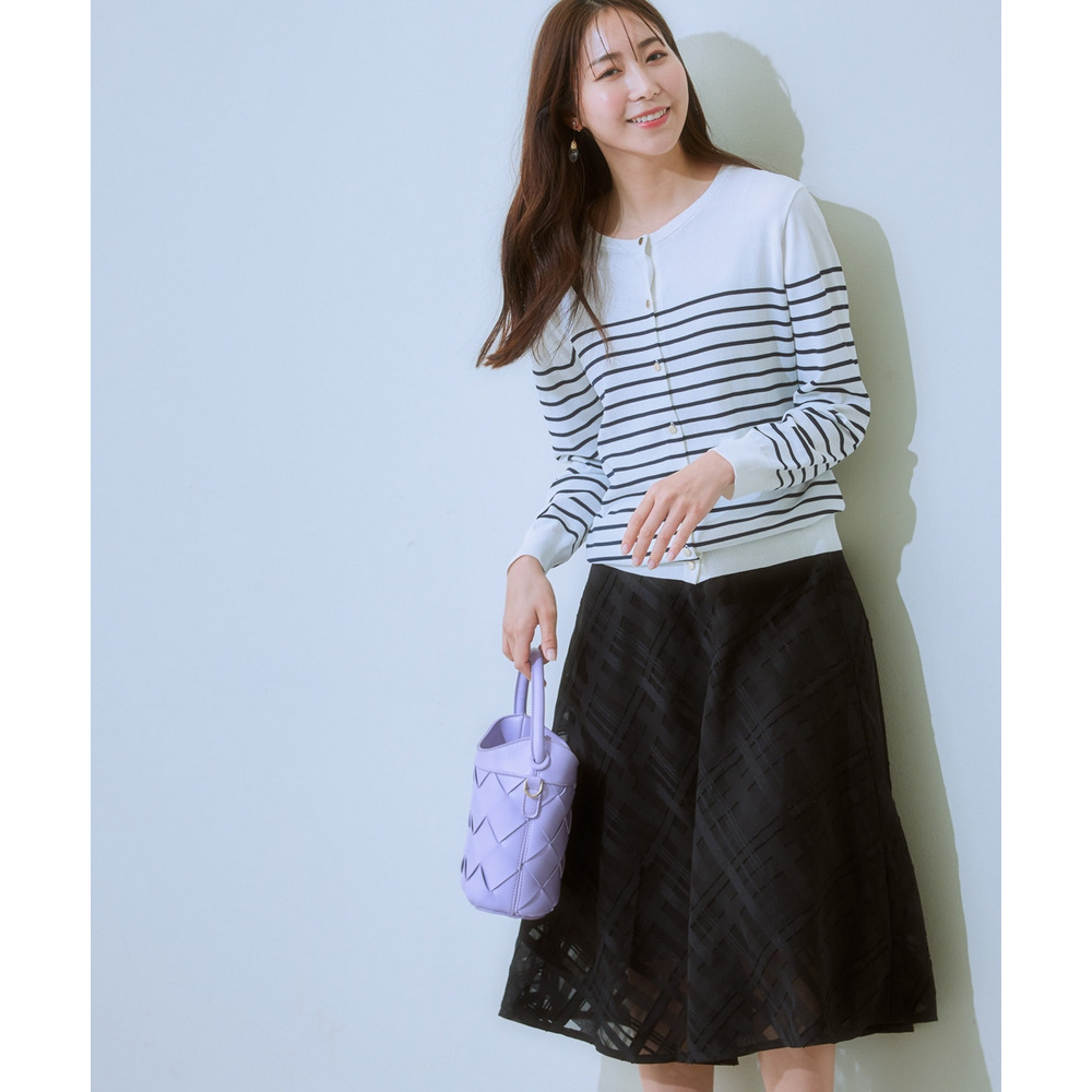 シアーチェックフレアスカート 大きいサイズ25