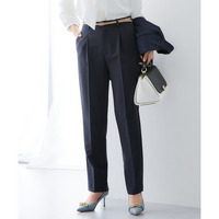 万能センタープレスタックテーパードパンツ（ロング丈）【しわになりにくい・速乾・UVカット】 大きいサイズ