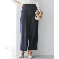 万能センタープレスタックワイドパンツ（レギュラー丈）【しわになりにくい・速乾・UVカット】 大きいサイズ